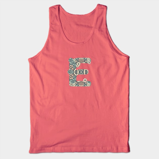 "E" initial girl's name Tank Top by Ken Savana